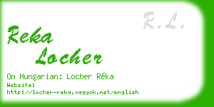 reka locher business card